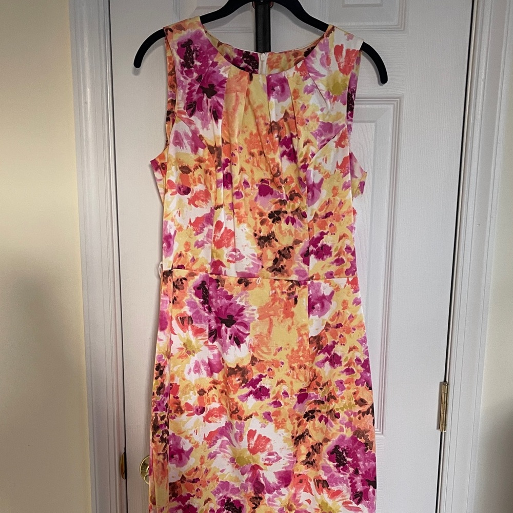AGB Floral Dress - Pink and Orange